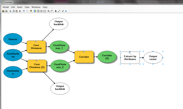 Adding the Extract by Attribute tool to the ModelBuilder model