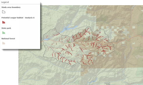 Potential cougar habitat