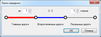 Диалоговое окно Диапазоны иерархии (Hierarchy Ranges)