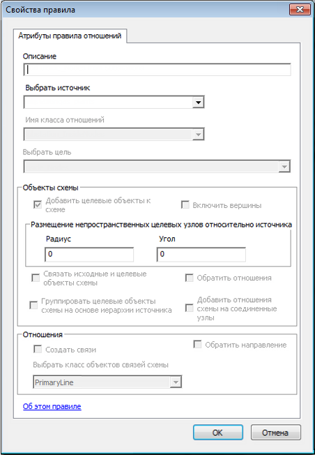 Страница Свойства правила отношений (Relationship Rule Properties)