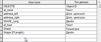 Щелкните на следующем доступном поле