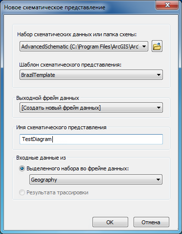 Диалоговое окно Создание схематического представления (New Schematic Diagram) для схемы TestDiagram