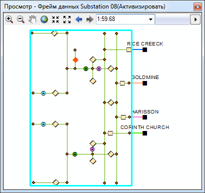 Substation 08 с выбранным контейнером