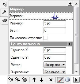 Откроется диалоговое окно Выбор маркера представления (Representation Marker Selector) с символом болота