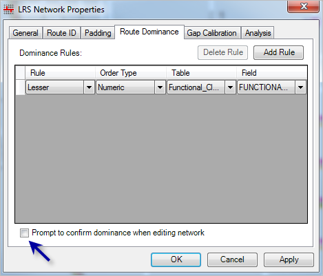 Prompt to confirm dominance when editing network