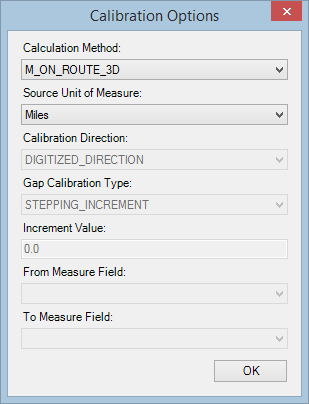 Calibration option for M values