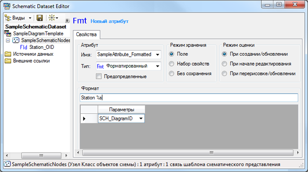 Пример атрибута Formatted – Ввод формата атрибута.