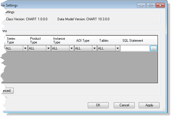 SQL Statement browse button on the Extraction Settings dialog box