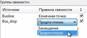 Установка политики замещения связности для соединений