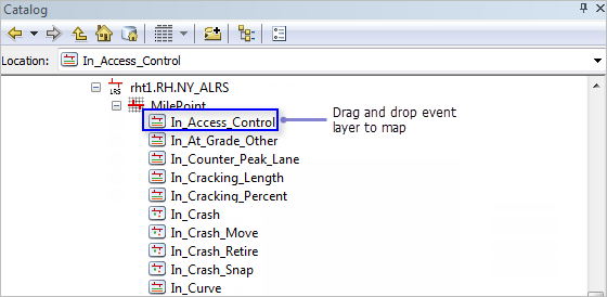 Drag and drop event layer to map