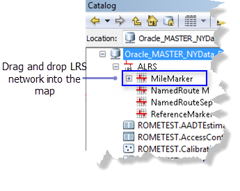 Drag an LRS Network to the map