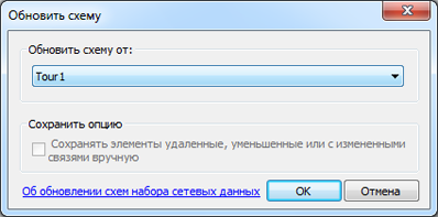 Диалоговое окно Обновить схему (Update Diagram)