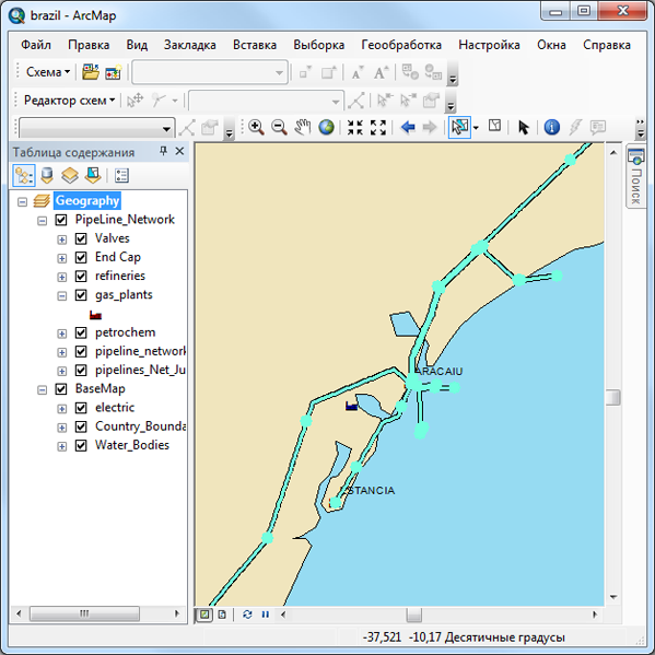 Выбранный MXD-файл Brazil