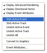 Закрепить активное событие (Stick Active Event) с помощью контекстного меню инструмента Шаг (Step)