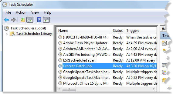 Планировщик заданий с заданием Выполнить пакетное задание Планировщик заданий с заданием Выполнить пакетное задание