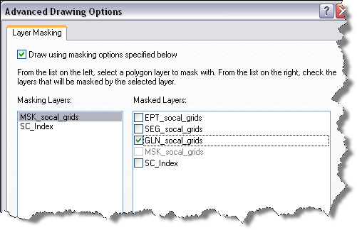 Advanced Drawing Options dialog box Advanced Drawing Options dialog box