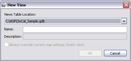 New View dialog box New View dialog box