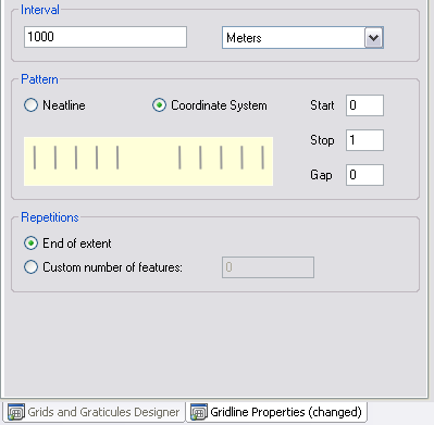 Pattern for gridline based on neatline Pattern for gridline based on neatline