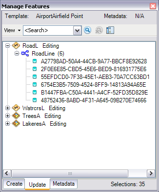Example of the Data Schema view on the Update tab Example of the Data Schema view on the Update tab