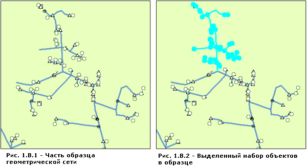 Пример выделенного набора объектов, их которых будет создано схематическое представление Пример выделенного набора объектов, их которых будет создано схематическое представление