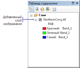 Выбранный слой изображения, добавленный к ТС Выбранный слой изображения, добавленный к ТС