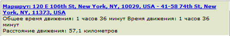 Время поездки по Нью-Йорку Время поездки по Нью-Йорку