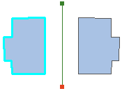 Пример работы инструмента Отразить объекты