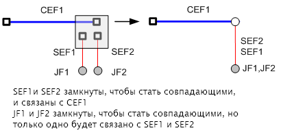 Замкнутые вместе ребра