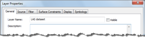 Диалоговое окно Свойства слоя набора данных LAS (LAS dataset Layer Properties)