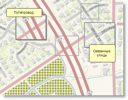 Использование прорисовки уровня символов для представления транспортных сетей