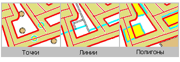 Поиск объектов на расстоянии от линий