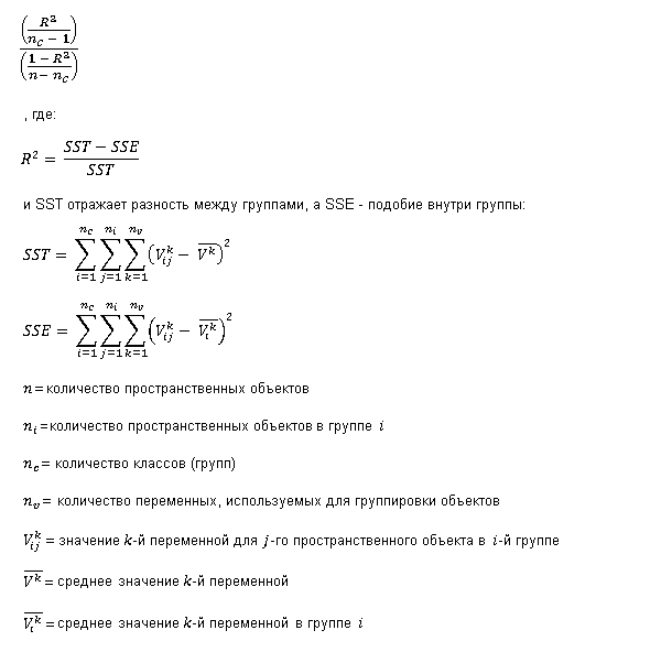 Псевдо-F-статистика Калински-Харабаза