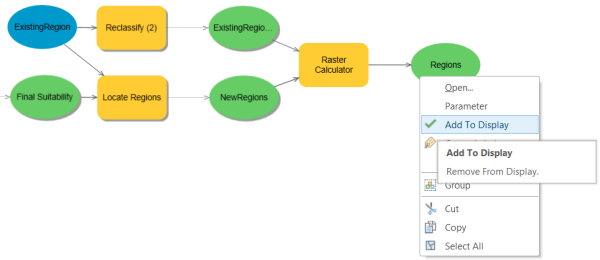 Adding the results from Raster Calculator to the display