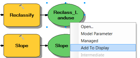 Adding the output from the Reclassify tool to the display