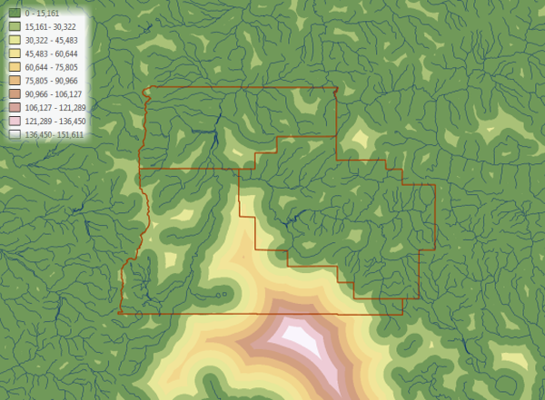 Distance from rivers