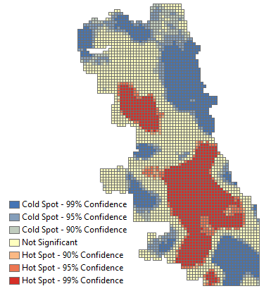 Unemployment rate hot spot map