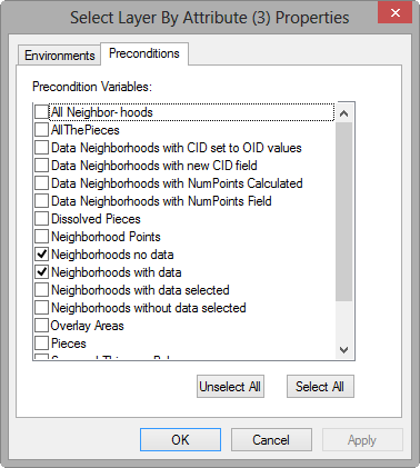 Setting preconditions