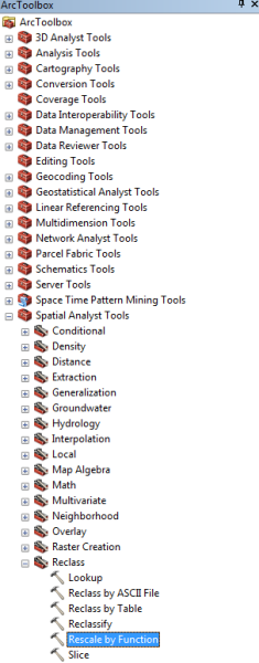 Browsing to the Rescale by Function tool