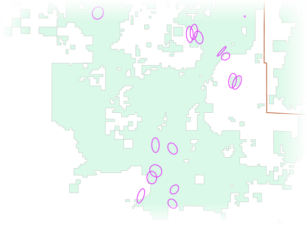 Close-up of private lands and golf courses