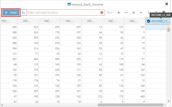 Adding a new field to a Data Table