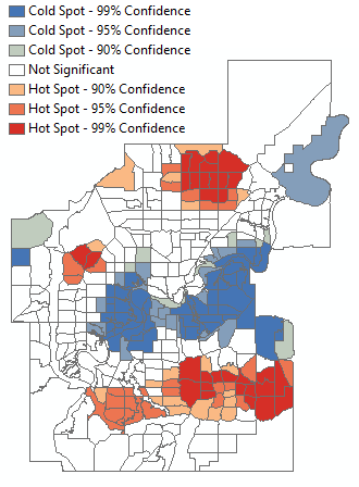 LDI hot and cold spot areas