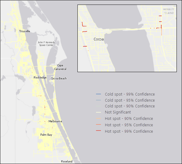 Road network hot spots