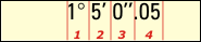 Degrees, Minutes, Seconds (Decimal Groups) style