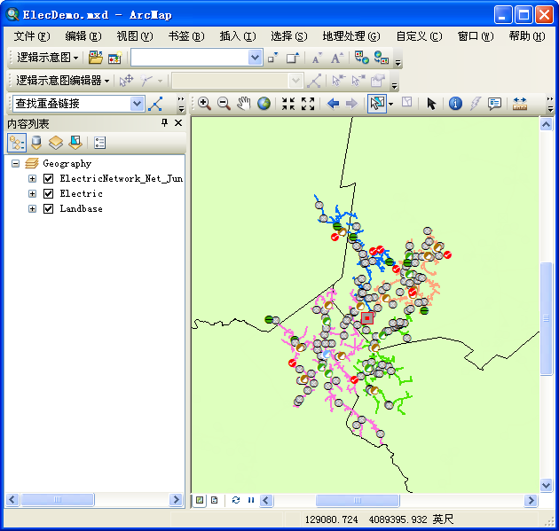 打开 ElecDemo 地图