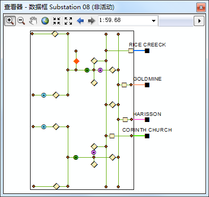 打开的 Substation 08 逻辑示意图