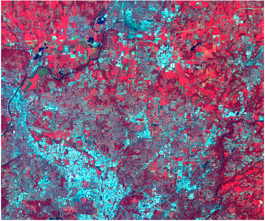 输入美国陆地资源卫星 TM 影像