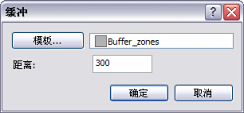 创建距边界 300 米的缓冲区