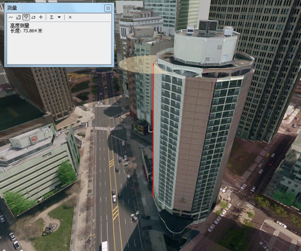 通过测量 3D 垂直距离来确定建筑物高度