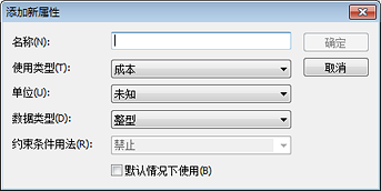 “添加新属性”对话框
