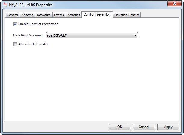 Enable Conflict Prevention in ALRS Properties